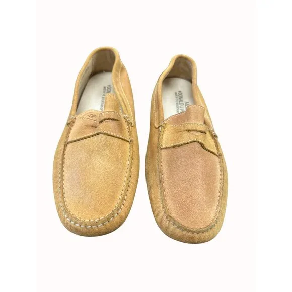 Donald J Pliner men’s brown leather suede loafers 8.5M SKU 6385